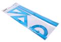 Ruler set, plastic, 4 pieces, COOL BY VICTORIA, blue